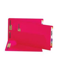Smead Shelf-Master Color Fastener Folders, Legal Size, Red, Box Of 50