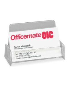 OIC Broad Base Business Card Holder, Clear