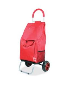 dbest Shopping Trolley Dolly - 110 lb Capacity - x 16in Width x 13in Depth x 38in Height - Aluminum Frame - Red - 1 Each