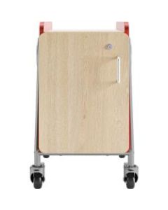 Safco Whiffle Single-Column 4-Drawer Rolling Storage Cart, 27-1/4inH x 16-1/2inW x 19-3/4inD, Red