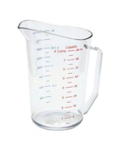 Hoffman Measuring Cups, 2 Qt, Clear, Pack Of 12 Measuring Cups