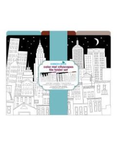 Barker Creek File Folders, Letter Size, Color Me! Cityscapes, Pack Of 12