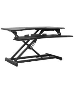 Flash Furniture HERCULES Series Sit-Stand Height-Adjustable Ergonomic Desk Riser With Height Lock, 19inH x 32-5/8inW x 24-1/2inD, Black