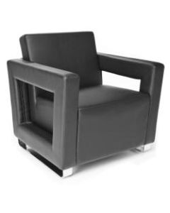 OFM Distinct Series Lounge Chair, Black/Chrome