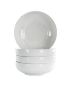 Elama Daily Deluxe 4-Piece Porcelain Bowl Set, 28 Oz, White