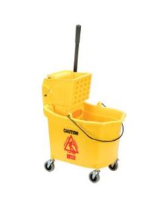 SKILCRAFT Wet Mop/Bucked And Wringer Combo, 15 1/4in x 21in x 36 1/2in, Yellow