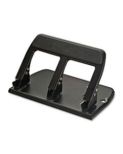 OIC Heavy-Duty Padded Handle 3-Hole Punch, Black