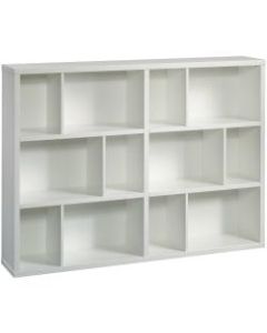 Sauder Select 45inH 12-Compartment Cube Bookcase, Soft White