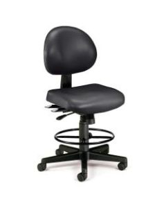 OFM 24-Hour Anti-Microbial Computer Task Chair With Drafting Kit, Black