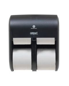 Compact by GP PRO 4-Roll Quad Coreless High-Capacity Toilet Paper Dispenser, Black