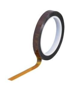 Kapton Sealing Tape, 3in Core, 0.5in x 108ft, 2 mils, Amber