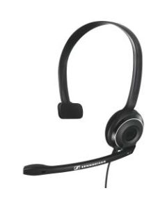 Sennheiser PC 7 USB Headset - Mono - USB - Wired - 32 Ohm - 42 Hz - 17 kHz - Over-the-head - Monaural - Supra-aural - 6.56 ft Cable - Noise Cancelling Microphone - Black