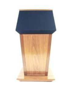 AmpliVox SN3045 - Patriot Plus Lectern - Skirted Base - 51in Height x 31in Width x 23in Depth - Clear Lacquer, Oak - Hardwood Veneer, Solid Hardwood