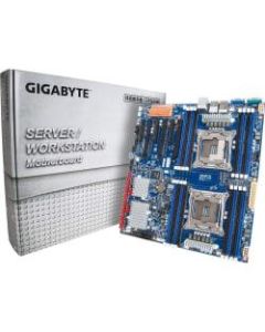 Gigabyte MD70-HB0 Server Motherboard - Intel Chipset - Socket LGA 2011-v3 - Extended ATX - 64 GB DDR4 SDRAM Maximum RAM - RDIMM, LRDIMM, DIMM - 16 x Memory Slots - Gigabit Ethernet - 12 x SATA Interfaces