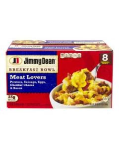 Jimmy Dean Meat Lovers Breakfast Bowls, 56 Oz, Box Of 8 Bowls