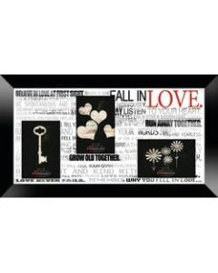 PTM Images Photo Frame, Fall In Love, 22inH x 1 1/4inW x 12inD, Black
