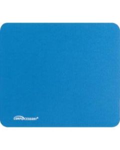Compucessory Smooth Cloth Nonskid Mouse Pads - 9.50in x 8.50in Dimension - Blue - Rubber, Cloth - 1 Pack