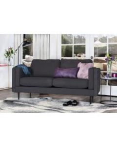Elle Decor Simone Double-Track Arm Sofa, Onyx/Espresso