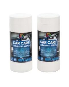 Mind Reader My Stuff All-Purpose Car Care Disinfecting Wipes, Fresh Scent, 40 Wipes Per Canister, Pack Of 2 Canisters