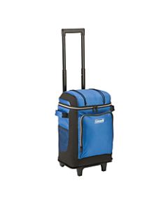 Coleman Wheeled 42-Can Cooler, 19 9/10inH x 11 1/8inW x 12 1/2inD, Blue