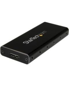 StarTech.com USB 3.1 Gen 2 (10Gbps) mSATA Drive Enclosure - Aluminum - Portable Data Storage for mSATA and mSATA Mini (Half-Size)