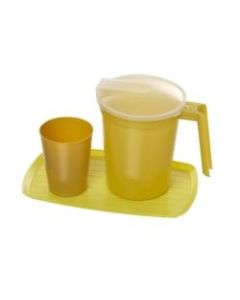 Medline Water Tumbler & Pitcher Sets With Tray, Gold, Pack Of 12