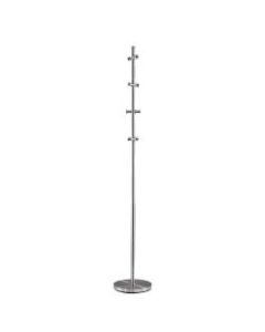 Adesso Kendall Coat Rack, 71inH x 11-1/2inW x 11-1/2inD, Brushed Steel