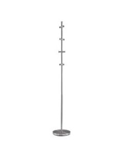 Adesso Kendall Coat Rack, 71inH x 11-1/2inW x 11-1/2inD, Brushed Steel