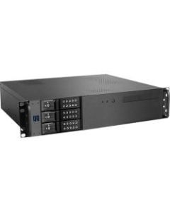 iStarUSA 2U Compact 3 x 3.5in Bay Trayless Hotswap microATX Chassis Black - Rack-mountable - Black - Aluminum, Galvanized Steel - 2U - 6 x Bay - 1 x 3.15in x Fan(s) Installed - µATX, Mini ITX Motherboard Supported - 1 x Fan(s) Supported