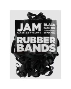 JAM Paper Rubber Bands, Black, Size 107