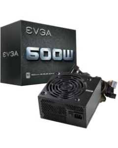 EVGA 600W Power Supply - Internal - 120 V AC, 230 V AC Input - 3.3 V DC @ 24 A, 5 V DC @ 20 A, 12 V DC @ 49 A, -12 V DC @ 300 mA, 5 V DC @ 3 A Output - 600 W - 1 +12V Rails - 1 Fan(s) - 80% Efficiency