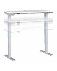 Move 40 Series by Bush Business Furniture Height-Adjustable Standing Desk, 48in x 24in, White/Cool Gray Metallic, Standard Delivery