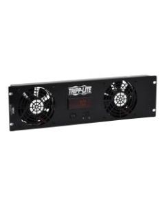 Tripp Lite Blanking Panel for 19 in. Racks - 3U, 2 12VDC Extra-Quiet Fans, Digital Temperature Sensor, LCD - Fan tray blank panel - with temperature sensor - AC 120 V - 101.6 mm - black - 3U - 19in