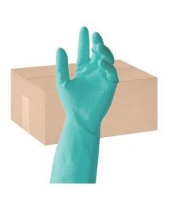 Tronex Flock-Lined Nitrile Multipurpose Gloves, Medium, Green, 24 Per Pack, Case Of 12 Packs