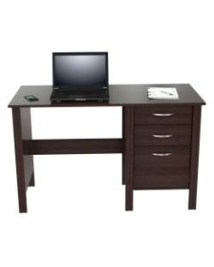 Inval Writing Desk, 3 Drawers, Espresso