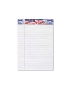 TOPS American Pride Binding Legal Writing Tablet - Jr.Legal - 50 Sheets - Strip - 16 lb Basis Weight - 5in x 8in - White Paper - Perforated, Bleed Resistant - 3 / Pack
