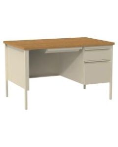 Lorell Fortress Right Pedestal Desk, Putty