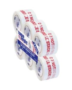 Tape Logic Pre-Printed Carton Sealing Tape, "Do Not Double Stack", 3in x 110 Yd., Red/White, Case Of 6 Rolls