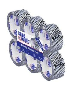Tape Logic Security Tape, Security Tape, 2in x 110 Yd., Black/White, Case Of 6