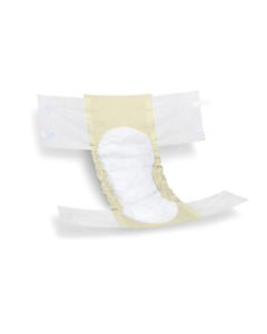 FitRight Extra Disposable Briefs, X-Large, White/Yellow, 20 Briefs Per Bag, Case Of 4 Bags
