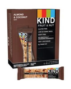 KIND Almond And Coconut Fruit And Nut Bars, 1.4 Oz, Box Of 12