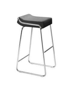 Zuo Modern Wedge Bar Stools, Black/Chrome, Set Of 2 Stools