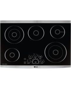 LG Studio LSCE305ST Electric Cooktop - Glass Ceramic Cooktop - Black, Stainless Steel