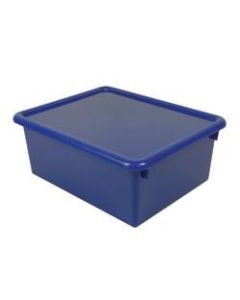Stowaway 5in Letter Box With Lid, Small Size, 5in x 10 1/2in x 13in, Blue, Pack Of 3