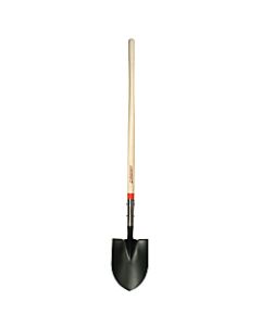 Round Point Shovel with Closed-back and Dual Rivet, 8-3/4in Width Blade