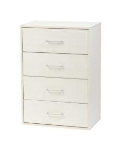 IRIS 4-Drawer Dresser, 32-15/16inH x 23-1/4inW x 13-13/16inD, Off White