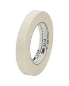 3M 2214 Masking Tape, 3in Core, 0.75in x 180ft, Natural, Case Of 12
