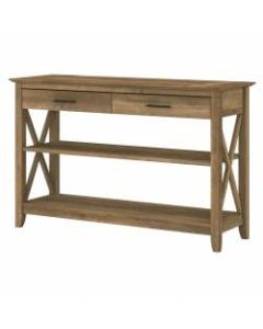 Bush Furniture Key West Console Table With Drawers And Shelves, Reclaimed Pine, Standard Delivery