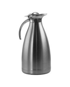 MegaChef 2-Liter Deluxe Thermal Beverage Carafe, Silver
