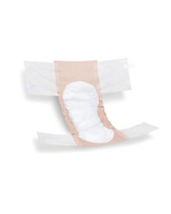 FitRight Extra Disposable Briefs, Small, Peach/White, 20 Briefs Per Bag, Case Of 4 Bags